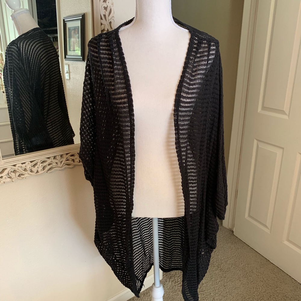 Black Mesh Cape
